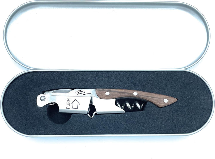 De Luca Professionelle Linie SOMMELIER LUXURY Holzgriff mit fester Geschenkbox aus Aluminium - Weinö