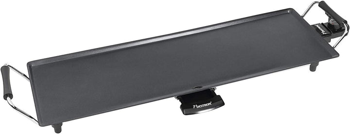 Bestron elektrischer Tischgrill, XL Plancha-/Teppanyaki-Grillplatte mit Antihaftbeschichtung, Grills