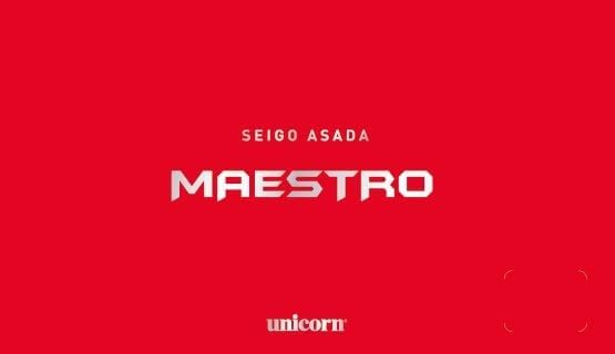 Unicorn Seigo Asada-Maestro 90% Tungsten Natural Dartpfeile mit Stahlspitze 25 g rot / schwarz, 25 g