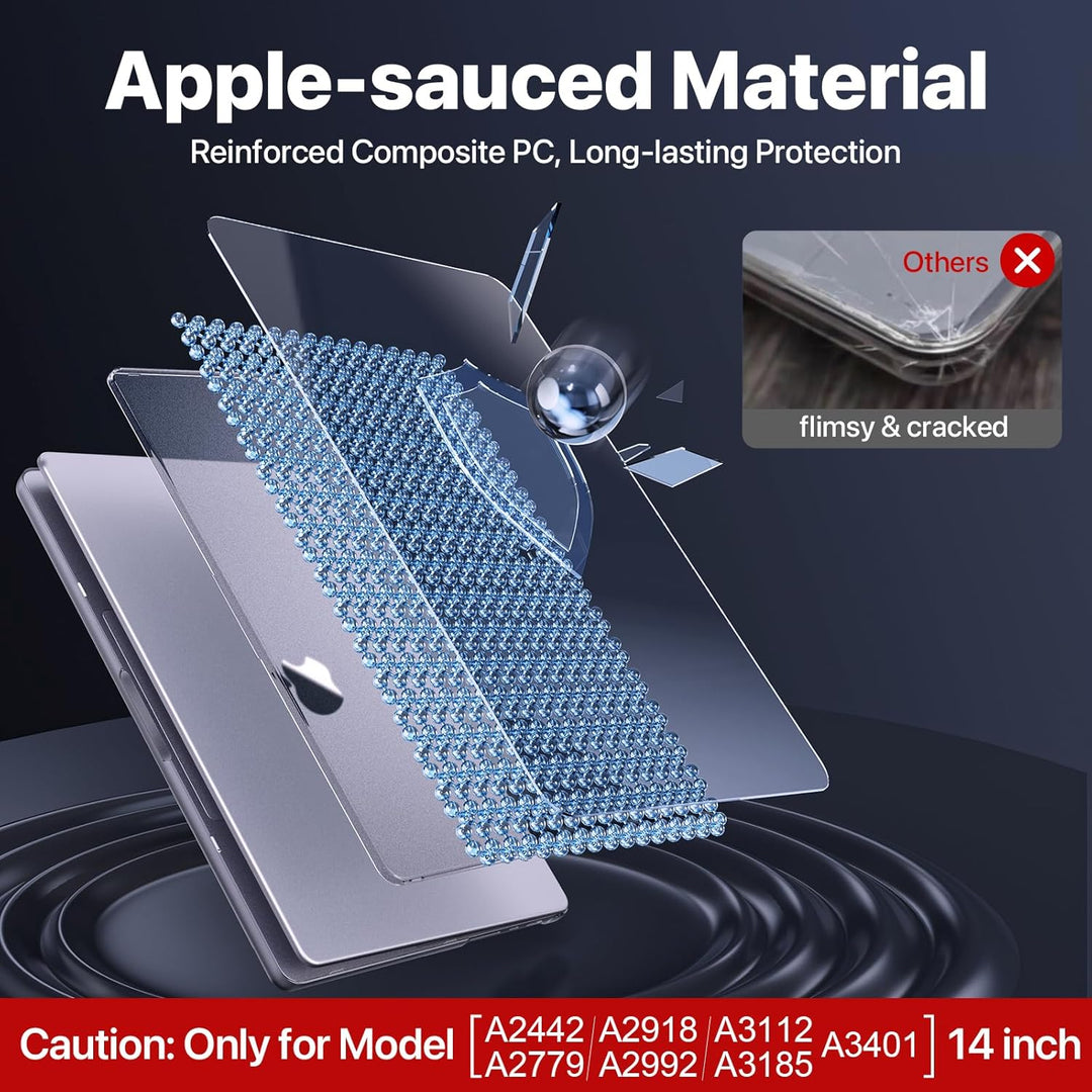 Soonjet Hülle für MacBook Pro 14 Zoll Hülle (2024-2021) M4-M1 Pro/Max [Genau Wie Original-MacBook] A