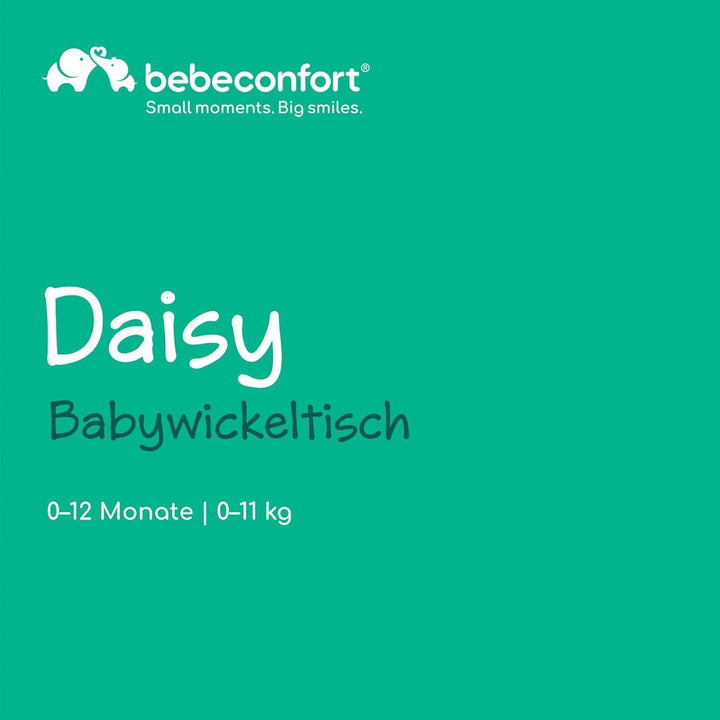 Bebeconfort Daisy 2, Baby Wickeltisch, 0–12 Mon. (11kg), Einschl. Wickelunterlage, Wasserdicht, Leic