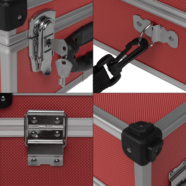 anndora Werkzeugkoffer 70106 Aluminium Rahmen Koffer - Werkzeugkiste 32,5 x 25,5 x 17,5 cm mit Neopr
