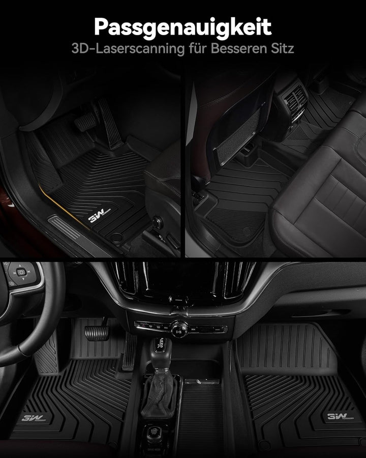 3W Kofferraumwanne für Volvo XC60 2018-2025 2026, TPE Allwetter Massgeschneiderte Kofferraummatte Ko