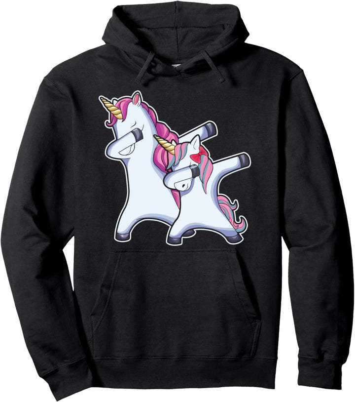 Tupfen Einhorn Mutter und Tochter lustige Mutter Geschenk Pullover Hoodie