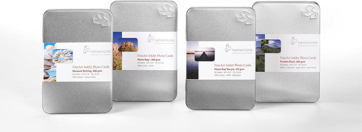 Hahnemühle Inkjet Fotokarten, Mini Foto-Postkarten, FineArt Pearl, perlglänzend, hellweiss, 30 Blatt