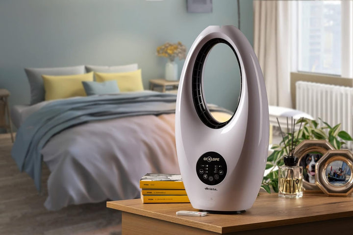 Ariete 803 Digitaler Ventilator, ohne Klingen, 60 W, Tisch, geräuschlos, Oszillationsfunktion, Timer
