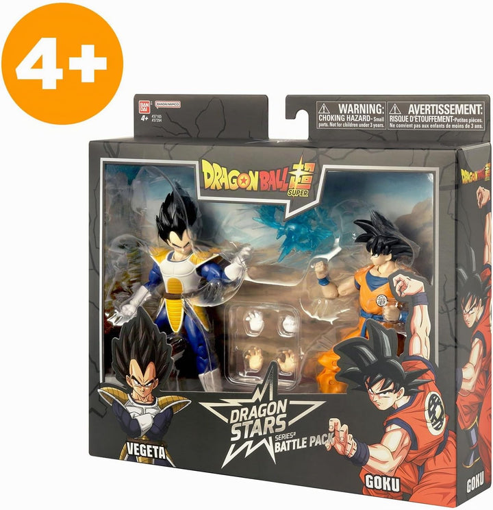 BANDAI – Dragon Ball Super – Dragon Stars Figuren 17 cm – Battle Pack – Vegeta vs Goku – Offizielle