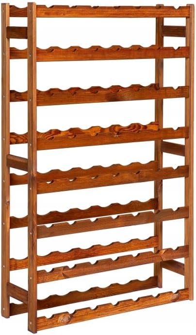 Weinregal Holz 56 Flaschen Braun 72,5x118x25 cm Wine Rack Regal Flaschenregal Weinflaschenregal Getr
