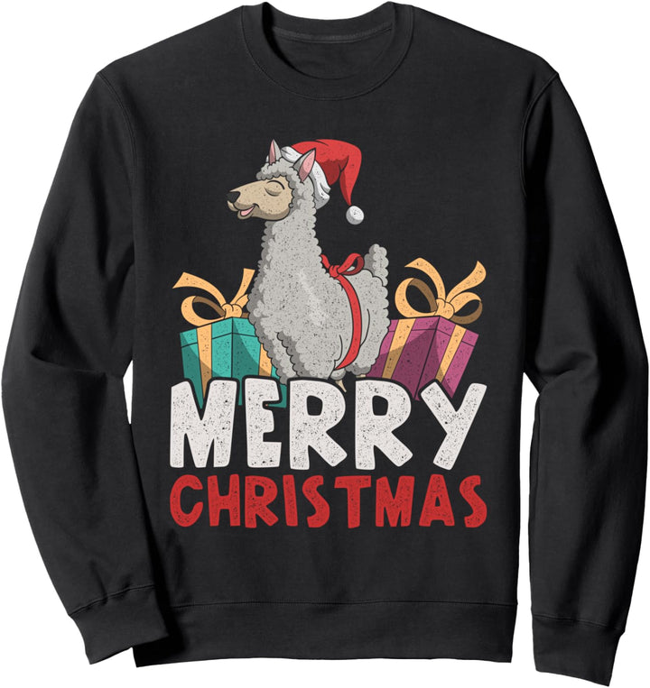 Alpaka Tier Kinder Geschenk Frohe Weihnachten Lama Sweatshirt