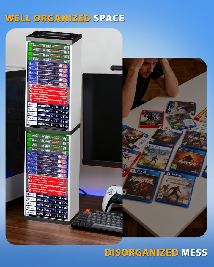 Videospielkarten-Box, Aufbewahrungsständer für PS5/PS4/Nintendo Switch/Xbox Series S & X/Xbox One Sp