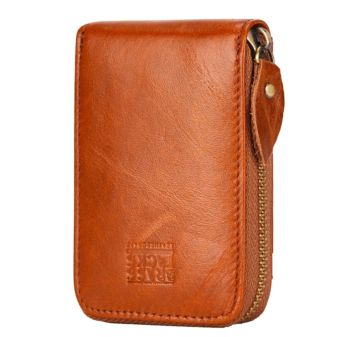 BRASS TACKS Leathercraft Vintage Handwerk Volles Leder Fronttasche Geldbörse RFID-Blocker Portmonaie