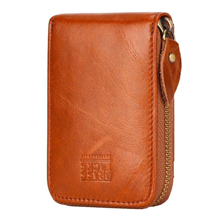 BRASS TACKS Leathercraft Vintage Handwerk Volles Leder Fronttasche Geldbörse RFID-Blocker Portmonaie