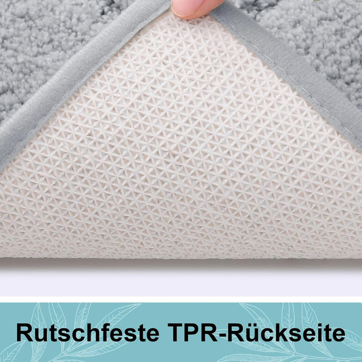 Homaxy Mikrofaser Badezimmerteppich rutschfest Waschbar Badematte Weiche Badteppich Wasserabsorbiere
