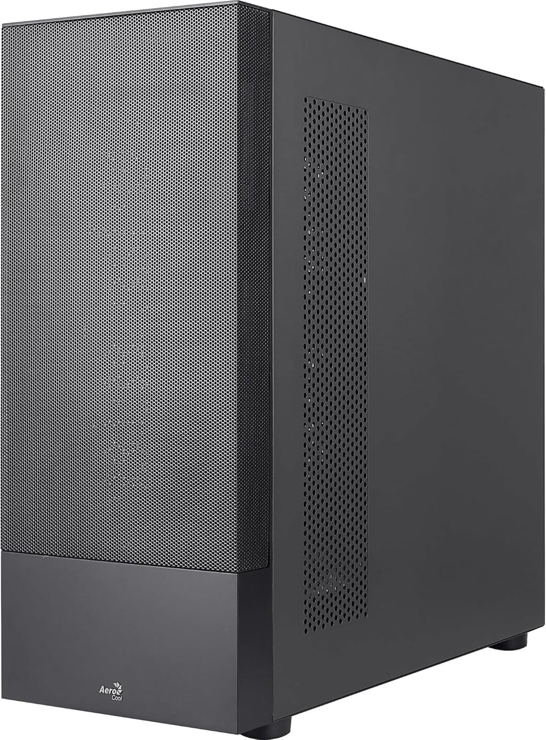 Aerocool CIPHERBKV1, PC ATX-Gehäuse, Vertikale GPU-Halterung, Front Mesh + Seitengitter, Schwarz Sch
