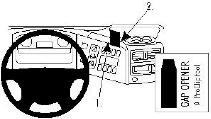 Brodit 854179 ProClip für Benz Atego 08 Center schwarz