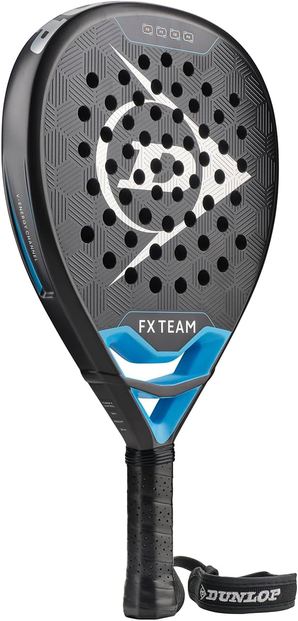Dunlop FX Padel Schläger – Graphit- und Carbonrahmen – Für Junioren, Anfänger und Fortgeschrittene S
