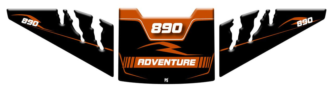 Aufkleber mit 3D-Effekt, Tankschutz aus Harz, kompatibel mit PS KTM 890 Adventure R - Tankpad und Se