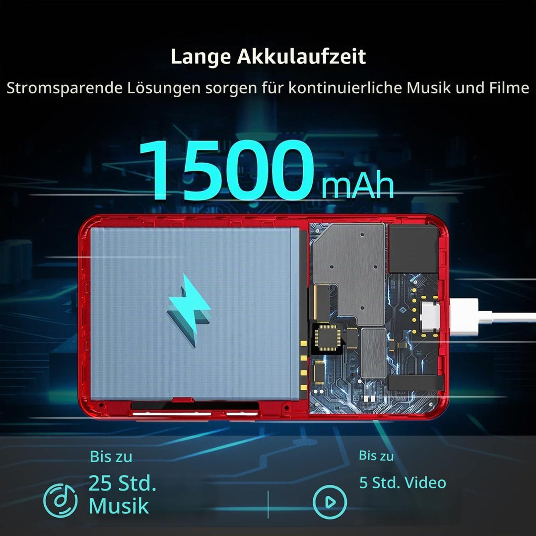 innioasis 16 GB MP3-Player mit Bluetooth und WLAN, MP3-Player, Apple Music, 4 Zoll Touchscreen, Andr