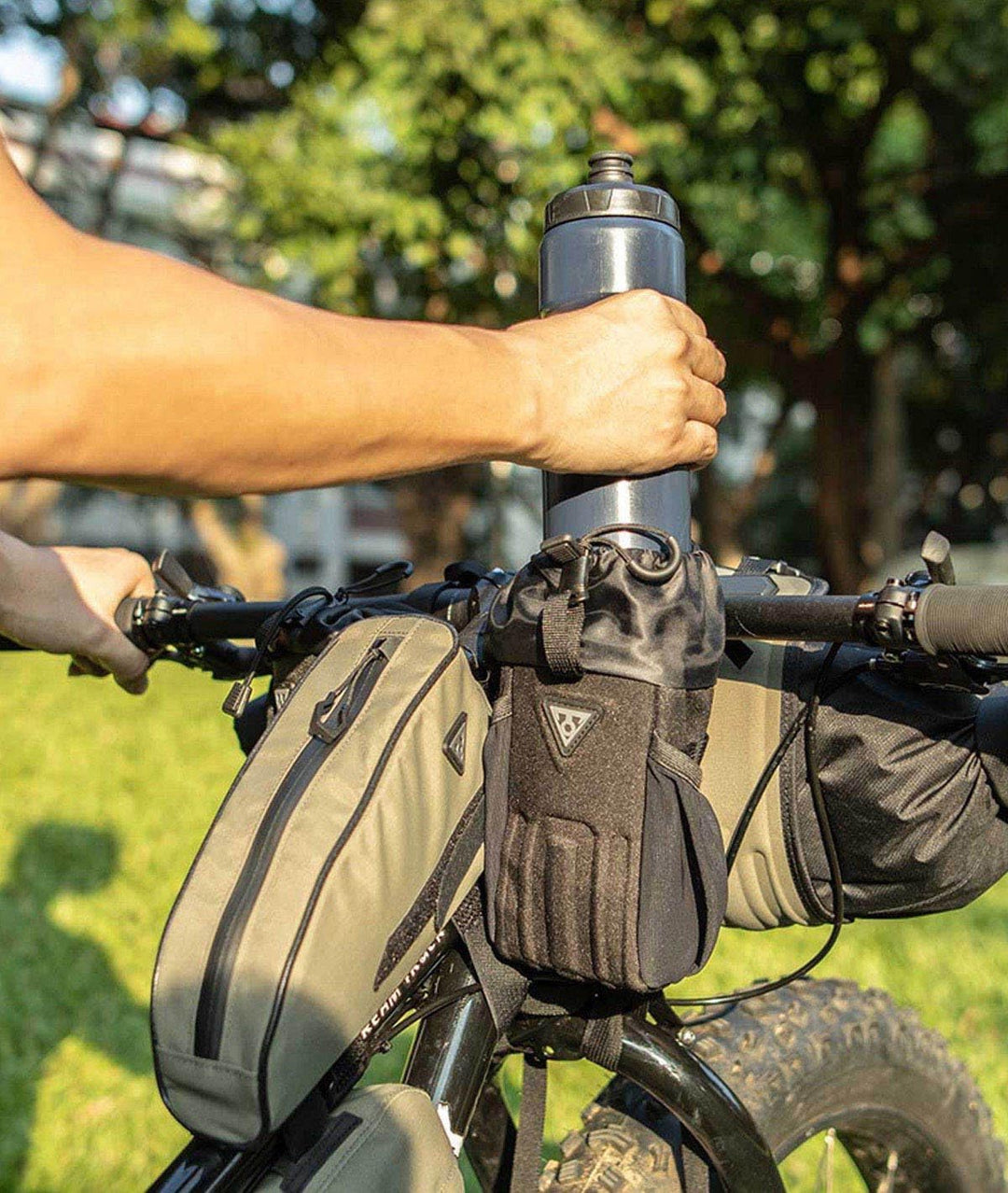 Topeak Lenkertasche Freeloader für Fahrradflasche aus Nylon in der Farbe Schwarz, 15003007 1 l Noir,