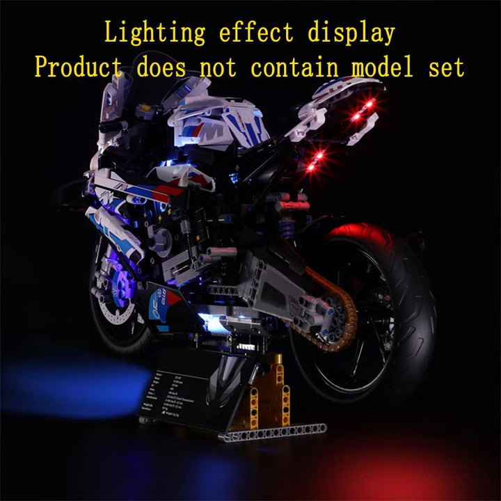 GEAMENT LED Licht-Set Kompatibel mit Lego BMW M1000RR - Beleuchtungsset für Technic 42130 Baumodell