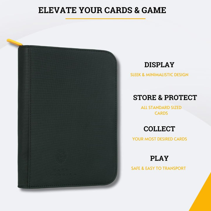 Card Guardian - 4 Pocket Premium Binder mit Reissverschluss und Seitentaschen für 160 Karten Sammelk