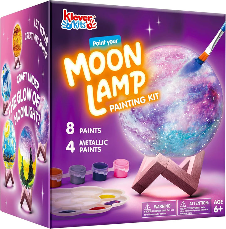 Klever Kits Basteln MondLampe Malset,DIY Mond Lampe Malset Kreativ Set für Kinder,Bastelset Kinder a