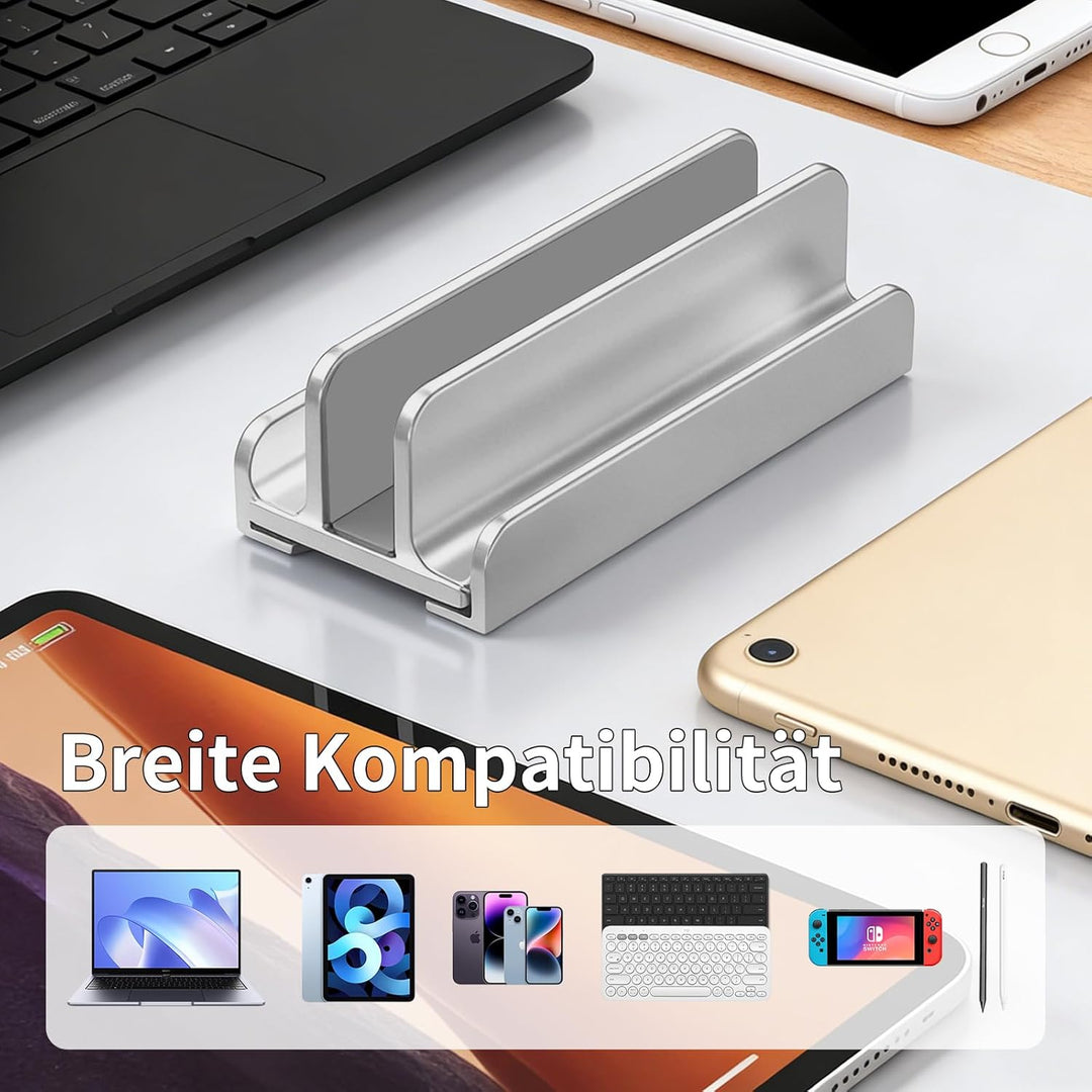 Laptop Ständer Vertikal - Moderner Stil, Einfache Bedienung & Stabiler Halt für Homeoffice/Reise - K
