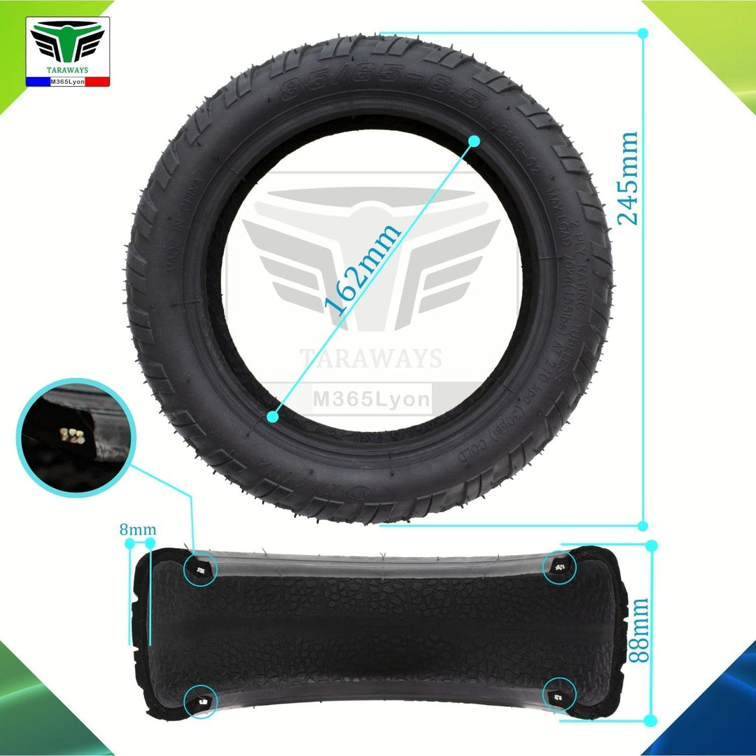 Tubeless Reifen 85/65-6.5 für Elektroroller Kugoo G Booster - G2 pro - Air Rise 800w E-Road Gigawatt