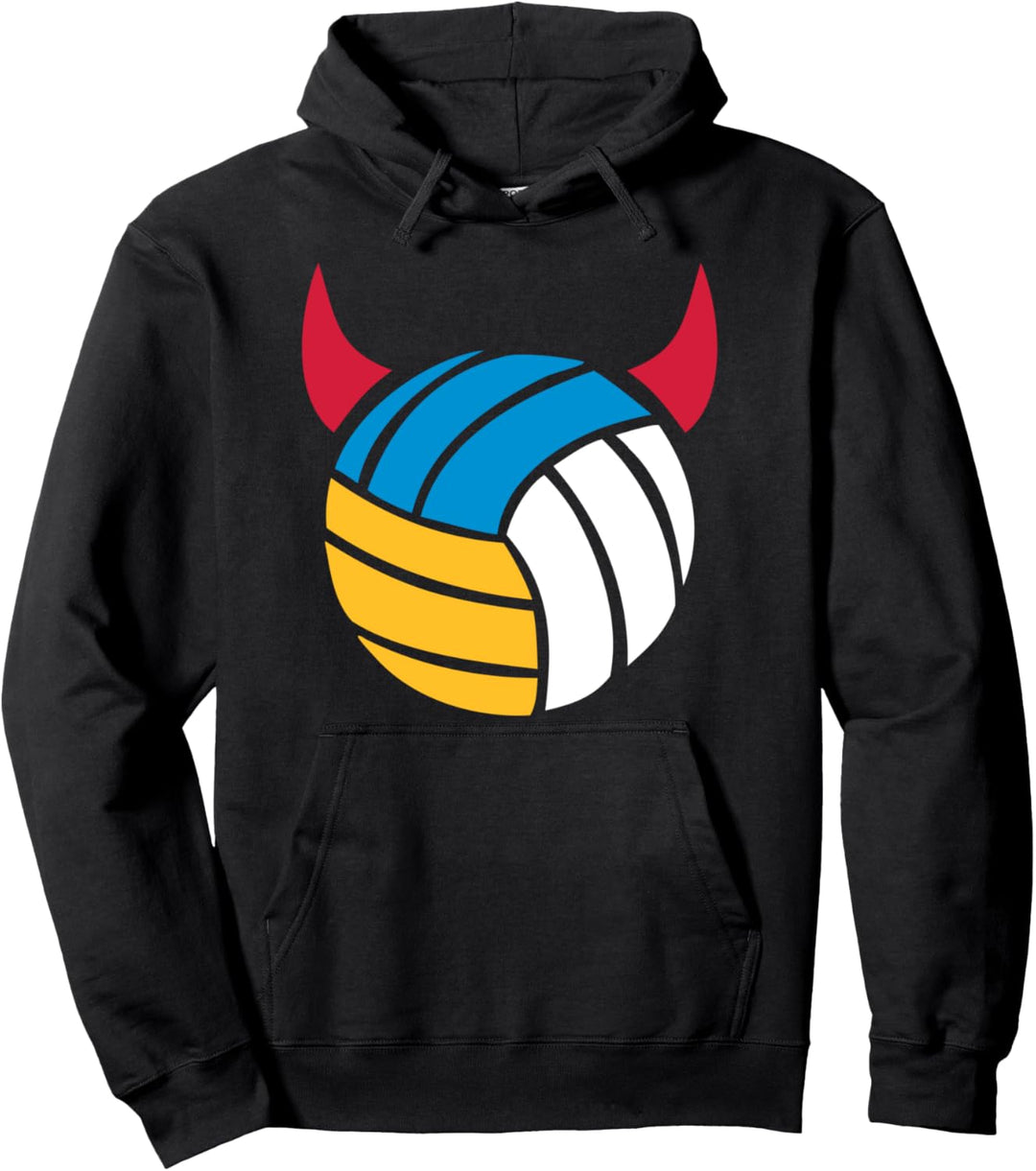 Beachvolleyball Teufel Pullover Hoodie