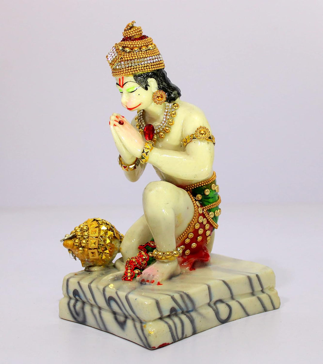 eSplanade Resin Hanuman Anjaneya Pavan Putra Murti Moorti Idol Statue Sculpture (8.5 x 5.25 Inches),