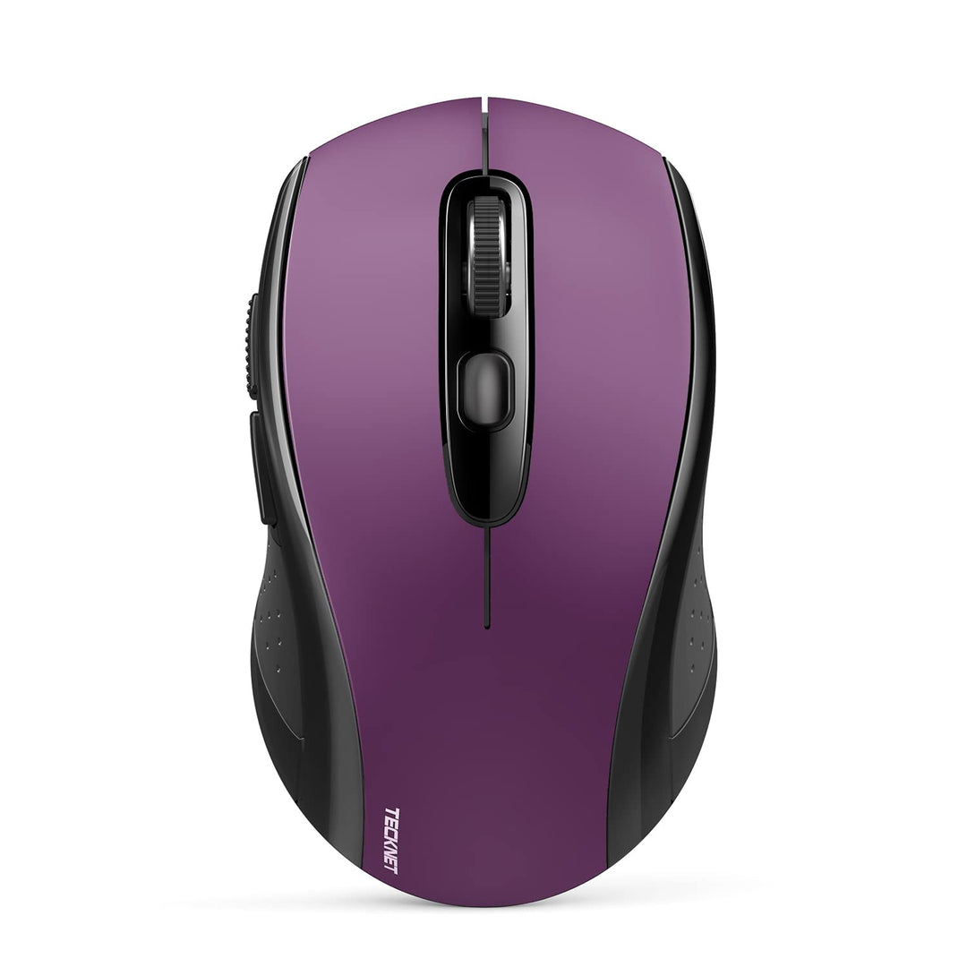 TECKNET Bluetooth Maus, 4000 DPI Maus Kabellos (Tri-Mode: BT 5.0/3.0+2.4GHz) Funkmaus mit USB-Empfän