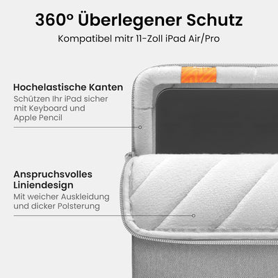 tomtoc 360° Tablet Tasche Hülle für 11 Zoll iPad Air M3/M2 2025-2024, 11 Zoll iPad Pro M4 OLED 2024,