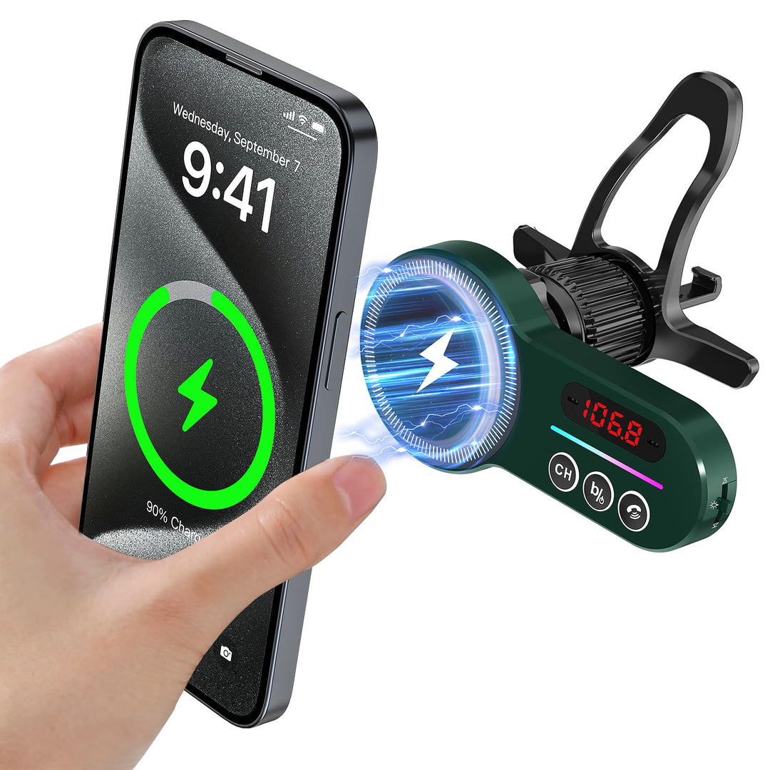 Für MagSafe Autohalterung mit Auto Bluetooth Transmitter Schwarz Magnetisch für iPhone, 7 Hintergrun