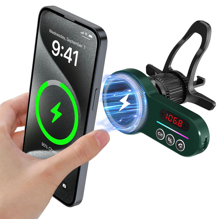 Für MagSafe Autohalterung mit Auto Bluetooth Transmitter Schwarz Magnetisch für iPhone, 7 Hintergrun