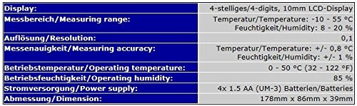 OCS.tec Feuchte und Temperatur Messgerät Tester Prüfer (Getreide, Futtermittel, Lebensmittel) Weizen