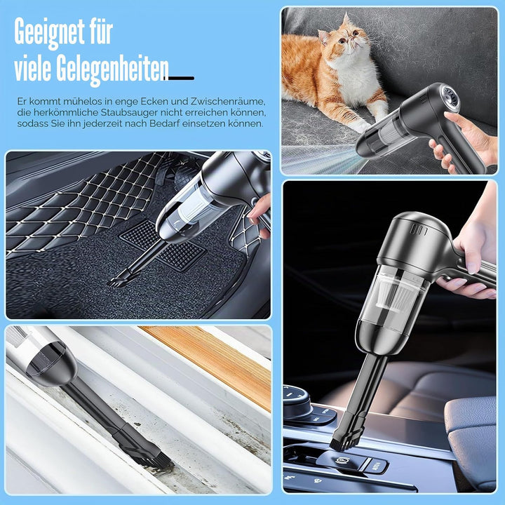 Journeyside Mini Handstaubsauger, Akku Handstaubsauger 120W, Handstaubsauger Kabellos 12K PA,Mini Au