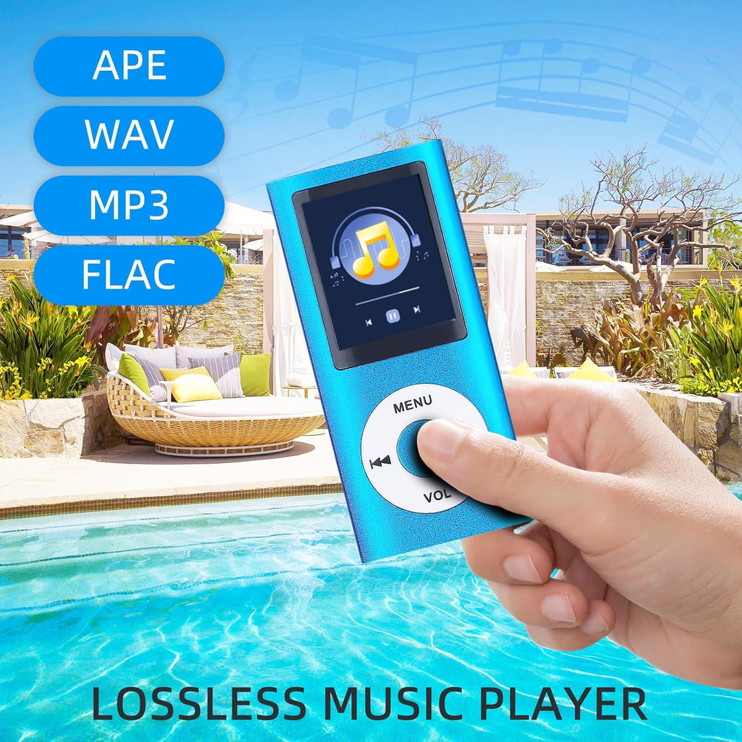 MP3-Player/MP4-Player Bluetooth 5.0, 1.8" Tragbarer HiFi-Musikplayer mit Verlustfreiem Sound und Lau