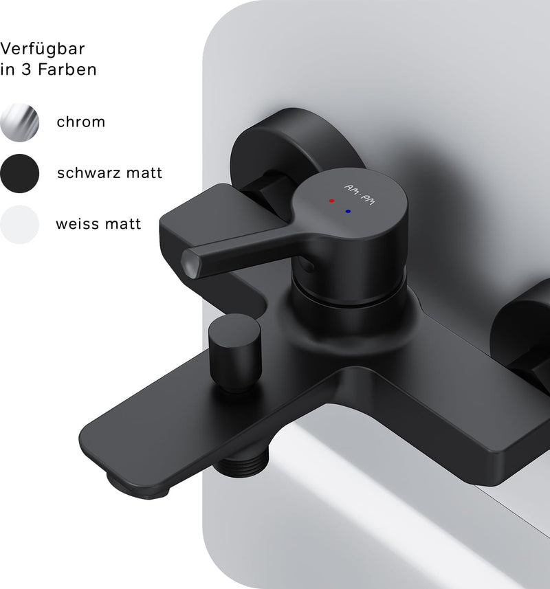 AM.PM X-Joy S FXB10022 Wassersparende Wannen- und Brausebatterie kraztfest, leicht zu reinigen, Bade