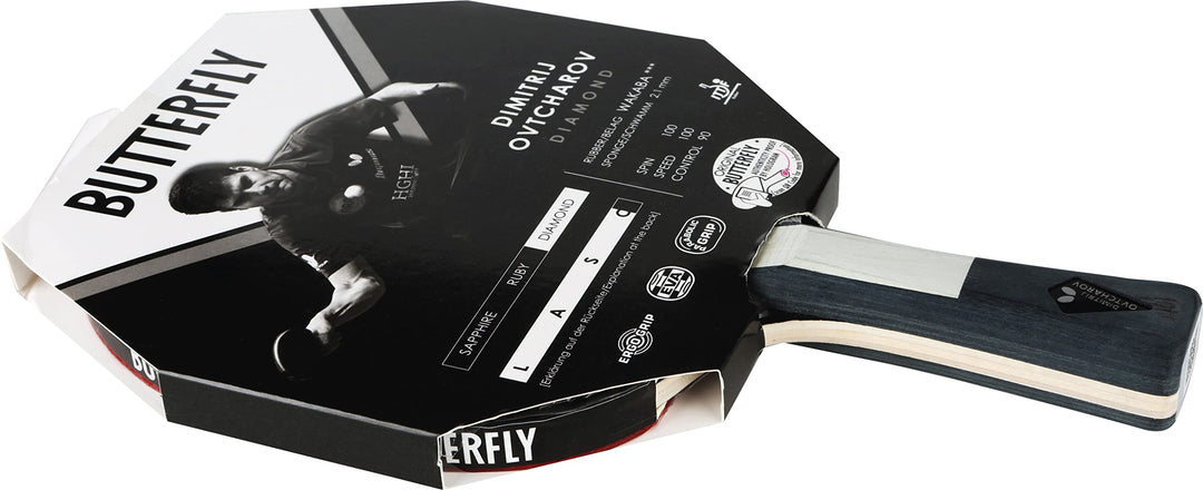 Butterfly Dimitrij Ovtcharov Diamond Tischtennisschläger | Eva-Technologie | ITTF zertifizierter Wak