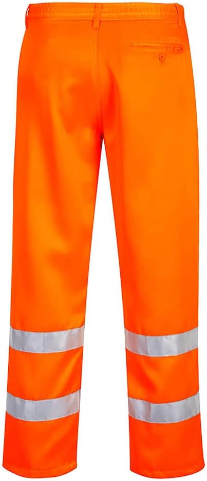 PORTWEST E041 - Warnschutzhose aus Polyester-Baumwolle, 1 Stück S Orange, S Orange