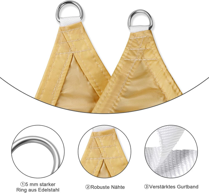 LOVE STORY Sonnensegel Wasserdicht 3x4m Rechteckig, Oxford SunSegel Wasserabweisend Sonnenschutz, 95
