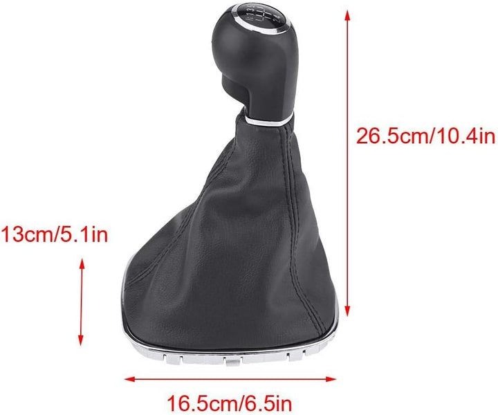 EVGATSAUTO 5 Gang Schaltknauf Gaiter Boot Cover Kit Passend für Corsa D Shifter Boot Cover Ersatz 00