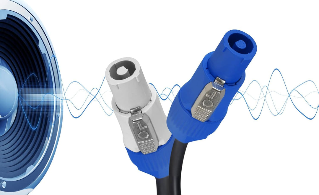 Pronomic Power Twist 1 Stromkabel Set - 2 Kabel zur Stromversorgung von Aktiv-Lautsprechern und Sche