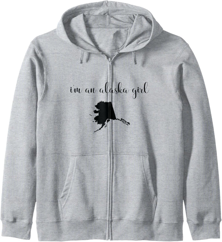 I'm An Alaska Girl - Staatskarte Alaska Kapuzenjacke
