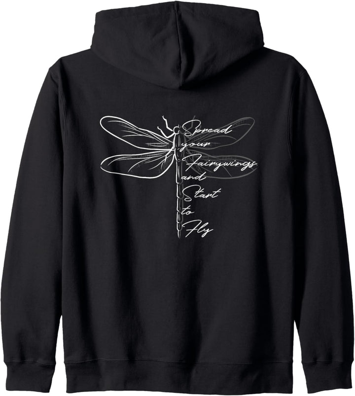 Libelle Flieg los Inspiration Motivation Libellen Kapuzenjacke