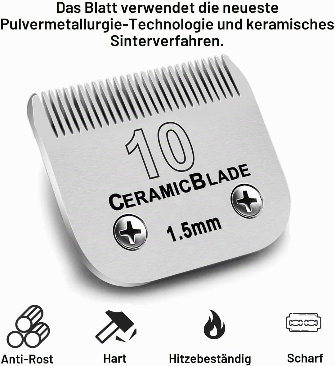 Cosyonall 5pcs Ersatzklinge für Hundepflege, kompatibel mit Andis-Schermaschinen, Karbonstahl, abneh