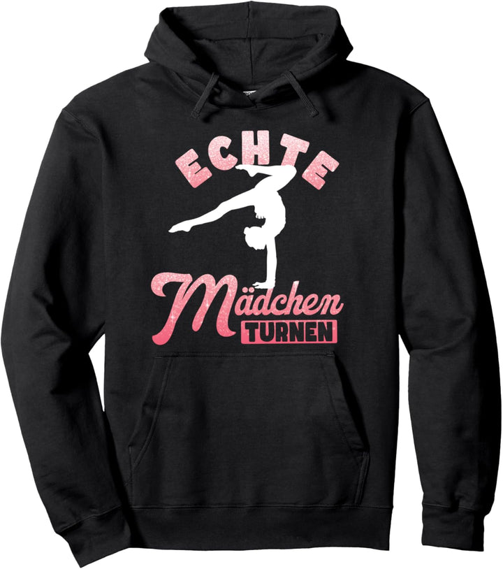 Echte Mädchen Turnen | Turnerin Gymnastik Süsses Damen Pullover Hoodie