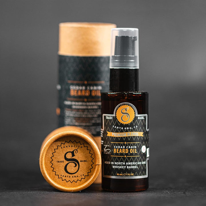 Suavecito Premium Blends Beard Oil, Leave-In Beard Conditioner For Softening Hair, Hydrating Skin, B