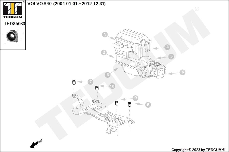 TEDGUM TED85083 ANTRIEBSWELLENSTÜTZE (SATZ)