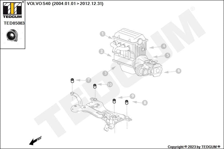 TEDGUM TED85083 ANTRIEBSWELLENSTÜTZE (SATZ)
